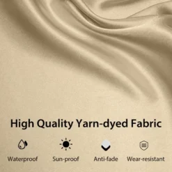 Costway 10x12ft Outdoor Aluminum Retractable Pergola Canopy Shelter Grape Trellis Beige/Gray -Camping Equipment Series GUEST 3e6da9d1 2166 4ab9 a70f fbe7a788ea0e