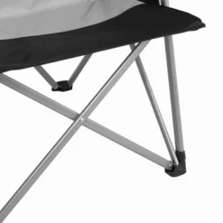 KingCamp Padded Outdoor Folding Lounge Chair Swiveling Cupholder, Side Pocket, And Carry Bag For Camping, Sporting Events, And Tailgating, Black/Grey -Camping Equipment Series GUEST 3ebdc860 4fa0 4613 adeb 36475d650628