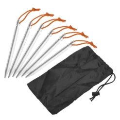 Unique Bargains Tent Stakes Y-Beam With Reflective Pull Rope Kit Aluminum Camping Ground Pegs -Camping Equipment Series GUEST 3faa5ea4 e293 4f0b 9122 11ed07bcb7ce