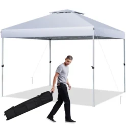 Costway 2-Tier 10' X 10' Pop-up Canopy Tent Instant Gazebo Adjustable Carry Bag With Wheel 19 Costway 2-Tier 10' X 10' Pop-up Canopy Tent Instant Gazebo Adjustable Carry Bag With Wheel -Camping Equipment Series GUEST 402f1bbd 3ae2 410f 96e3 3da06dc00668