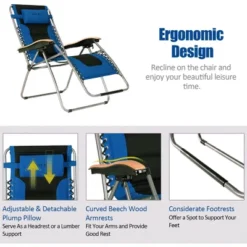 Costway 2PCS Folding Zero Gravity Chair Padded Lounge Chair W/ Beech Armrests Turquoise/Blue/Grey 15 Costway 2PCS Folding Zero Gravity Chair Padded Lounge Chair W/ Beech Armrests Turquoise/Blue/Grey -Camping Equipment Series GUEST 40d90ec7 f2cf 441b 8a22 511acabe0034