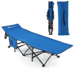 Costway Wide Foldable Camping Cot Heavy-Duty Steel Indoor & Outdoor Sleeping Cot Blue/Grey//Green/Black -Camping Equipment Series GUEST 421b4f3e 1d1a 4d2f 9add 9b3915a6f4f3