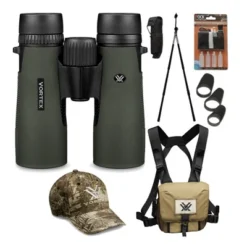 Vortex 12x50 Diamondback Binoculars With GlassPak Harness Case & Birding Bundle