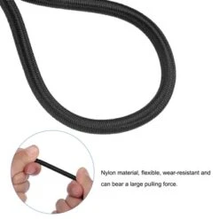 Unique Bargains Camping Outdoor Tent Elastic Rope With Hooks Black 6 Pcs -Camping Equipment Series GUEST 46fdf0da 340f 4fc3 85bc bb05a1d6c781
