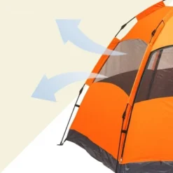 GlareWheel Instant Pop Up Tent 4 Person Orange -Camping Equipment Series GUEST 4b6817f3 ccf7 479f 8cbd e4196f529e3c