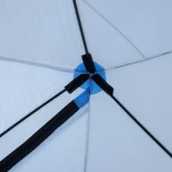 Outsunny 4 Person Ice Fishing Shelter With Padded Walls, Thermal Waterproof Portable Pop Up Ice Tent With 2 Doors, Light Blue -Camping Equipment Series GUEST 4b7a2475 5b5b 4d77 8e8a 8faca8634d46