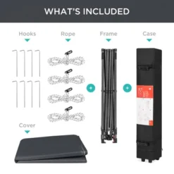 Best Choice Products 10x10ft Easy Setup Pop Up Canopy Instant Portable Tent W/ 1-Button Push, Carry Case -Camping Equipment Series GUEST 4cb495dc d4a5 44d0 ad56 13d564a8ae2f