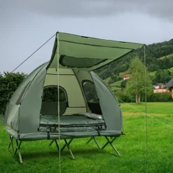 Costway 2-Person Compact Portable Pop-Up Tent/Camping Cot W/ Air Mattress & Sleeping Bag -Camping Equipment Series GUEST 4cc57a8b eac2 436c 9583 2f1826959dd2