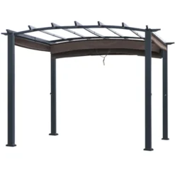 Tangkula Outdoor Retractable Pergola 10 X 10ft Patio Pergola Gazebo Sun Shade Shelter Canopy W/Heavy Duty Steel Frame For Beach -Camping Equipment Series GUEST 4d3a3c2b 2442 4016 8fe6 b3c2a39cdea0