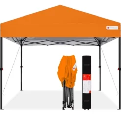 Best Choice Products 10x10ft Easy Setup Pop Up Canopy Instant Portable Tent W/ 1-Button Push, Carry Case -Camping Equipment Series GUEST 4dfea91f cadc 4fad aaa7 098a18bc3689
