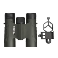 Vortex Diamondback 10x28 Binoculars With Smartphone Adapter Bundle