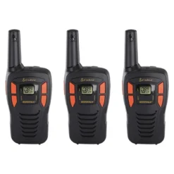 Cobra ACXT145-3 Compact Walkie Talkies - Rechargeable 16-Mile Range Two-Way Radios (3-Pack) - Black & Orange -Camping Equipment Series GUEST 51166a6a 685c 4210 8884 68f70103b9bb