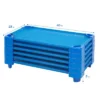 ECR4Kids Stackable Kiddie Cot, Toddler Size, Classroom Furniture, Blue, 6-Pack