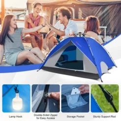 Costway 4 Person Instant Pop-up Camping Tent 2-in-1 Double-Layer Waterproof Tent 13 Costway 4 Person Instant Pop-up Camping Tent 2-in-1 Double-Layer Waterproof Tent -Camping Equipment Series GUEST 55a21f90 0fd9 45a3 a677 9438f3c32056