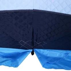 Outsunny 8 Person Ice Fishing Shelter, Waterproof Oxford Fabric Portable Pop-up Ice Tent With 4 Doors For Outdoor Fishing, Blue -Camping Equipment Series GUEST 572d81a8 24af 453d 98a4 32e06b1325dc