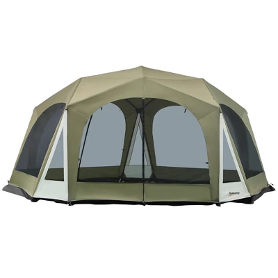 Outsunny Screen House Room 18 X 17 Ft Outdoor Camping Tent, 20 Person Canopy Tent With 8 Mesh Windows 2 Doors Portable Carry Bag For Fishing Hiking 7 Outsunny Screen House Room 18 X 17 Ft Outdoor Camping Tent, 20 Person Canopy Tent With 8 Mesh Windows 2 Doors Portable Carry Bag For Fishing Hiking - Image 7