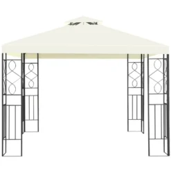 Costway 2 Tier 10'x10' Patio Gazebo Canopy Tent Steel Frame Shelter Awning -Camping Equipment Series GUEST 5b53acd7 be05 4a01 91d9 49847f5101bd