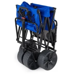 Mac Sports Heavy Duty Steel Frame Collapsible Folding 150lbs.Capacity Outdoor Beach Garden Utility Wagon Cart With All Terrain Wheels -Camping Equipment Series GUEST 5c00f431 ba04 4710 9fa5 52a3c362bfb0
