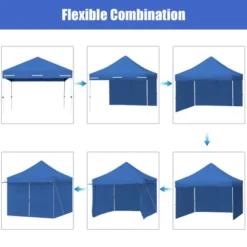 Tangkula 10x10ft Pop Up Tent, 4 Height Adjustment Folding Camping Tent With Awning -Camping Equipment Series GUEST 5c3fd81d c7ee 45d6 a3bc 1c17952d99a7