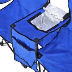 GoTeam Double Folding Camping Chair Set With Shade Umbrella, Cooler, And Carrying Bag For Camping, Beach Lounging, Tailgating, And More, Blue 7 GoTeam Double Folding Camping Chair Set With Shade Umbrella, Cooler, And Carrying Bag For Camping, Beach Lounging, Tailgating, And More, Blue -Camping Equipment Series GUEST 5c52d090 57f8 4a5f 94b9 d7a5d432d564