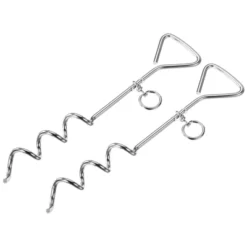 Unique Bargains Tent Stake Spiral Stainless Steel Heavy Load Ground Spike Tie Down Peg -Camping Equipment Series GUEST 5e124fa3 6fbe 482a a392 764bdda8126f