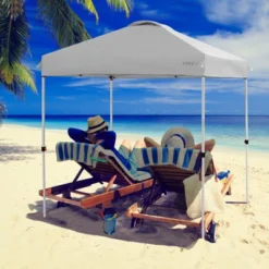 Tangkula 6.6’ X 6.6’ Pop-up Canopy Tent Outdoor Camping Sun Shelter W/ Portable Roller Bag & 4 Weight Bags Blue/ White/ Grey 14 Tangkula 6.6’ X 6.6’ Pop-up Canopy Tent Outdoor Camping Sun Shelter W/ Portable Roller Bag & 4 Weight Bags Blue/ White/ Grey -Camping Equipment Series GUEST 614d8903 a027 4bd6 95e0 25d3e7735eba