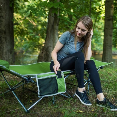 Alpcour Folding Camping Cot - Compact Single Person Bed With Pillow For Indoor & Outdoor Use 3 Alpcour Folding Camping Cot - Compact Single Person Bed With Pillow For Indoor & Outdoor Use - Image 3