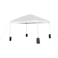Flash Furniture 10'x10' Pop Up Event Straight Leg Canopy Tent With Sandbags And Wheeled Case -Camping Equipment Series GUEST 61c53bfd e1bf 47ad b36b f8cf6c897cd8