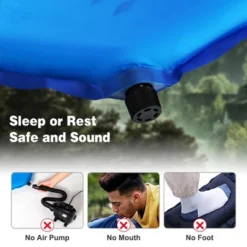 Costway Inflatable Sleeping Pad, Self Inflating Camping Mattress W/Carrying Bag GreenBlue -Camping Equipment Series GUEST 61ffe1aa d781 4116 a36d 6ce3b590ce1e