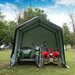 Costway 10'x10' Patio Tent Carport Storage Shelter Shed Car Canopy Heavy Duty Green -Camping Equipment Series GUEST 6334356d a812 4cff 81e2 0a63562e4544