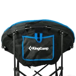 KingCamp Folding Portable Indoor And Outdoor Waterproof Saucer Lounge Camping And Bedroom Chair With Cup Holder And Back Storage Pocket, Black/Blue -Camping Equipment Series GUEST 63a767cd c448 4077 b9d5 68ac48f0611a