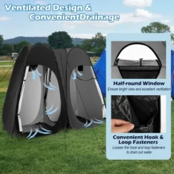 Costway Outdoor 7.5FT Portable Pop Up Shower Privacy Tent Dressing Changing Room Camping -Camping Equipment Series GUEST 642ad871 155f 4e3a b850 dc16b6d40be7