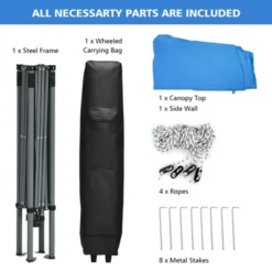 Costway 10ft X 10ft Pop Up Tent Slant Leg Canopy W/ Roll-up Side Wall -Camping Equipment Series GUEST 64d40c2e f525 4e39 bbaa e100eb805f50