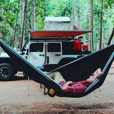 Wise Owl Outfitters Indoor/Outdoor Camping Hammock With Tree Straps For Travel, Hiking & Backpacking 2 Wise Owl Outfitters Indoor/Outdoor Camping Hammock With Tree Straps For Travel, Hiking & Backpacking - Image 2