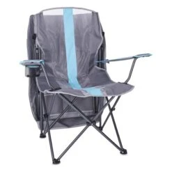 Kelsyus Premium Portable Camping Folding Outdoor Lawn Chair W/50+ UPF Canopy, Cup Holder, & Carry Strap, For Sports, Beach, Lake, Blue & Gray (2 Pack) -Camping Equipment Series GUEST 67a04749 51f5 473e 9a17 be3984b47391 1