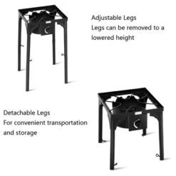 Costway Portable Propane 100000BTU Single Burner Outdoor Camp Stove W Adjustable Legs -Camping Equipment Series GUEST 693c212f 1436 461a bbe6 08b22f950f96