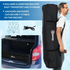 Outsunny 4 Person Insulated Ice Fishing Shelter 360-Degree View, Pop-Up Portable Ice Fishing Tent With Carry Bag, Two Doors And Anchors, Black 8 Outsunny 4 Person Insulated Ice Fishing Shelter 360-Degree View, Pop-Up Portable Ice Fishing Tent With Carry Bag, Two Doors And Anchors, Black -Camping Equipment Series GUEST 69856221 6129 42bf a8ea b89707e22e9d