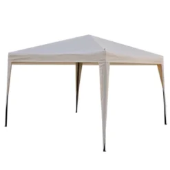 Northlight 10' X 10' Beige Pop-Up Outdoor Canopy Gazebo