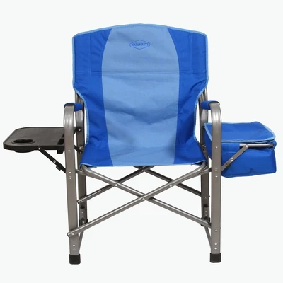 Kamp-Rite Director Portable Lounge Chair Outdoor Furniture Folding Sports Chair With Side Table, Cup Holder, And 12 Can Ice Cooler, Blue (2 Pack) 3 Kamp-Rite Director Portable Lounge Chair Outdoor Furniture Folding Sports Chair With Side Table, Cup Holder, And 12 Can Ice Cooler, Blue (2 Pack) - Image 3