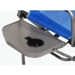 Kamp-Rite KAMPCC406 Compact Director's Chair Outdoor Furniture Camping Folding Sports Chair With Side Table And Cup Holder, Blue (2 Pack) -Camping Equipment Series GUEST 6c7e5445 f556 43e6 b711 4e74703579d7