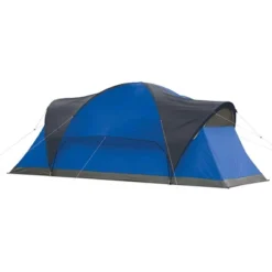 Coleman Montana 8 Person Cabin Camping Hiking Tent With Hinged Door, Blue & Kompact Lightweight Degree 20 Fahrenheit Sleeping Bag (2 Pack) -Camping Equipment Series GUEST 6ce61a2f e594 4647 b0a5 de61f0826b21