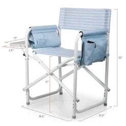 Picnic Time Outdoor Directors Chair - Mod Denim Stripes -Camping Equipment Series GUEST 6eba7b79 c0cf 4ff2 b6ce 376b0f880950