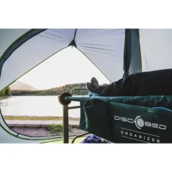 Disc-O-Bed X Large Cam-O-Bunk 2 Person Bench Bunked Double Bunk Bed Cot With 2 Side Organizer And Carrying Bags For Camping Trips, Navy -Camping Equipment Series GUEST 703f5b69 166e 42c5 92eb b242c87d3e38