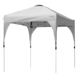 Tangkula Pop-up Canopy Tent 6.6’ X 6.6’ Height Adjustable Commercial Instant Canopy W/ Portable Roller Bag Blue/ White/ Grey -Camping Equipment Series GUEST 70b6dba0 5edc 4643 b826 8a0938959ed4