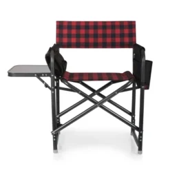 Picnic Time Outdoor Directors Chair - Red/Black