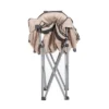Mac Sports Heavy Duty Steel Alloy And Fabric Foldable Padded Outdoor Club Camping Chair Tufted Travel Seat With Carry Bag, Beige
