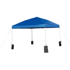 Flash Furniture 10'x10' Pop Up Event Straight Leg Canopy Tent With Sandbags And Wheeled Case -Camping Equipment Series GUEST 73b772c4 e8b8 49c5 9933 f5bef437c0eb