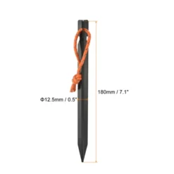 Unique Bargains Tent Stakes Y-Beam With Reflective Pull Rope Kit Aluminum Camping Ground Pegs
