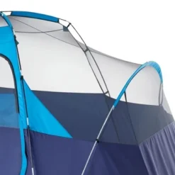 Outbound 8 Person 3 Season Lightweight Easy Up Dome Tent With Heavy Duty 600 Mm Coated Rainfly, Front Canopy, And Mesh Wall, Light Blue & Navy -Camping Equipment Series GUEST 73fe1b1d ec78 46e0 a14f 99119509c041