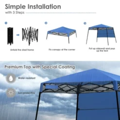 Costway 7x7 FT Slant Leg Pop-up Canopy Tent Shelter Adjustable Portable Carry Bag -Camping Equipment Series GUEST 77b86372 474c 4bf4 b81c 1b9d82e277ff